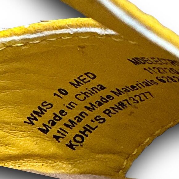 Mudd Yellow Wedge Sandals - Picture 7 of 14